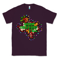 Plum merry Christmas y'all Texas map Classic Tee - BarkalooDesign