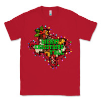 Red merry Christmas y'all Texas map Classic Tee - BarkalooDesign
