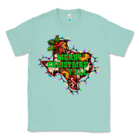 Seafoam merry Christmas y'all Texas map Classic Tee - BarkalooDesign