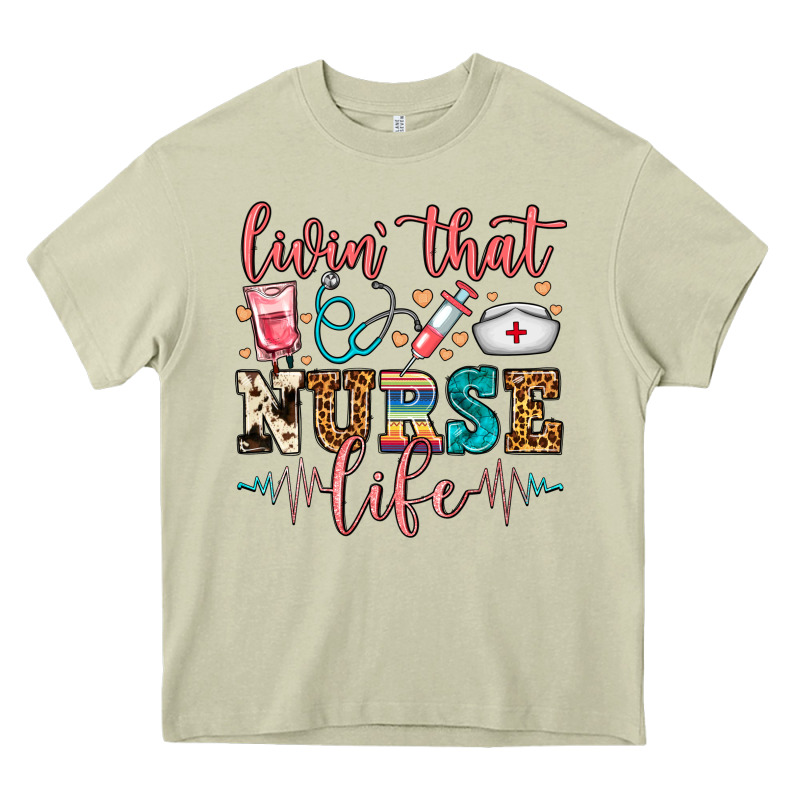 Livin' That Nurse Life Heavy Core Tee by FaDigitalArtStudio | Teevron