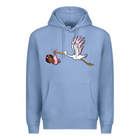 Colony Blue stork with black baby girl Premium Hoodie - BarkalooDesign