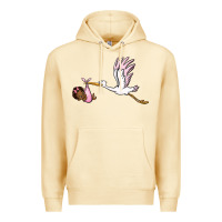 Pina Colada stork with black baby girl Premium Hoodie - BarkalooDesign