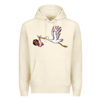 Sandshell stork with black baby girl Premium Hoodie - BarkalooDesign
