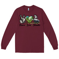 Burgundy Peace Love Skunks Long Sleeve Tee - LillyAllenDesigns