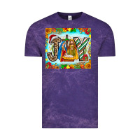 Cloud Purple joy jesus Vintage Tee - CowhideDigitalArt