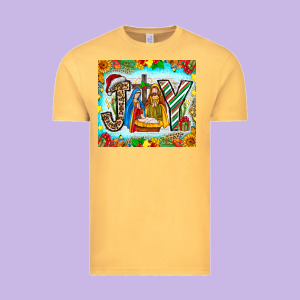 Joy Jesus Vintage Tee Designed By Cowhidedigitalart