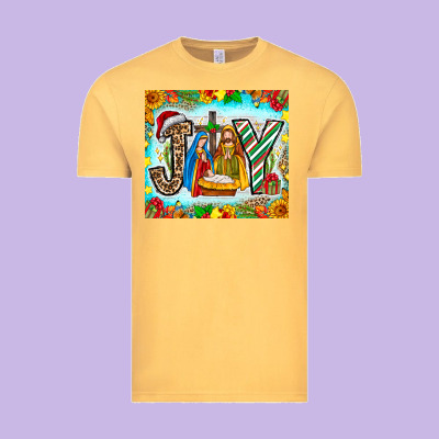Joy Jesus Vintage Tee Designed By Cowhidedigitalart