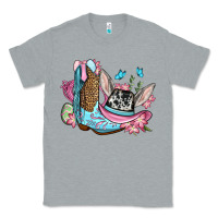 Heather Grey Easter cowboy boots hat Classic Tee - OliviaCreatesArt