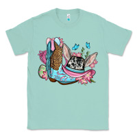 Seafoam Easter cowboy boots hat Classic Tee - OliviaCreatesArt