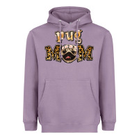 Lavender Pug Mom Heavyweight Hoodie - Jasminsmagicworld