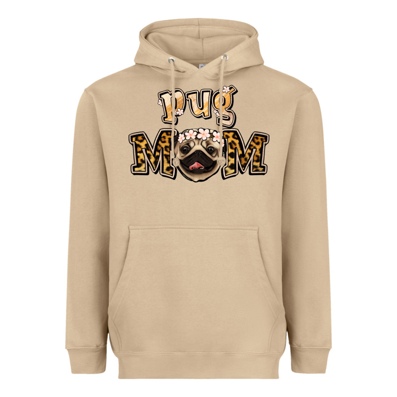 Pug Mom Heavyweight Hoodie by Jasminsmagicworld | Teevron