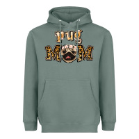Sage Pug Mom Heavyweight Hoodie - Jasminsmagicworld