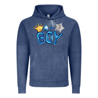 Vintage Denim Birthday Boy Balloon Vintage Hoodie - Artiststas