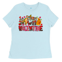 Baby Blue Nach Valentine Ladies Tee - CowhideDigitalArt