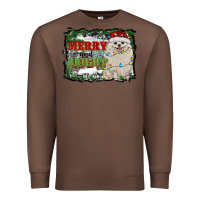 Chestnut merry and bright pomeranian Premium Sweatshirt - RanaPortraitStore