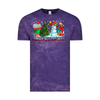 Cloud Purple Jingle All The Way Vintage Tee - CowhideDigitalArt