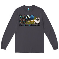 Smoke Peace Love Siamese Cat Long Sleeve Tee - LillyAllenDesigns
