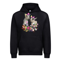 Black floral baby goats Urban Hoodie - RanaPortraitStore