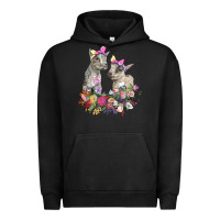 Pigment Black floral baby goats Urban Hoodie - RanaPortraitStore