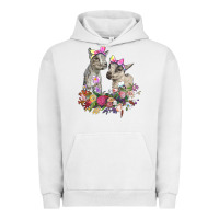 Pigment Lunar Rock floral baby goats Urban Hoodie - RanaPortraitStore
