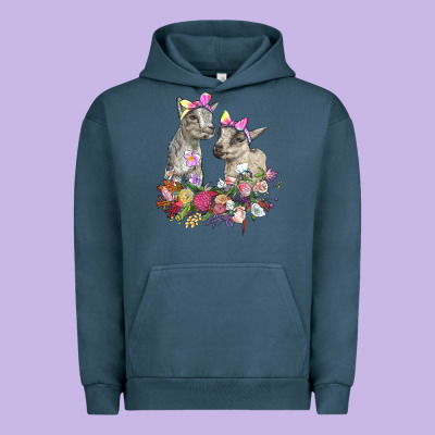 Floral Baby Goats Urban Hoodie Designed By Ranaportraitstore