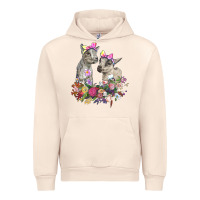 Sandshell floral baby goats Urban Hoodie - RanaPortraitStore