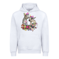 White floral baby goats Urban Hoodie - RanaPortraitStore