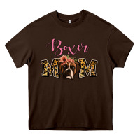 Chocolate Brown Boxer Mom Heavy Core Tee - Jasminsmagicworld