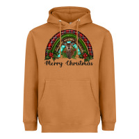 Meerkat reindeer rainbow christmas Heavyweight Hoodie - RanaPortraitStore