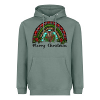 Sage reindeer rainbow christmas Heavyweight Hoodie - RanaPortraitStore