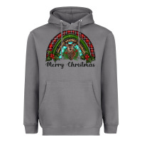 Reindeer Rainbow Christmas Heavyweight Hoodie | Teevron