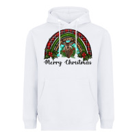 White reindeer rainbow christmas Heavyweight Hoodie - RanaPortraitStore