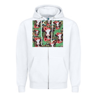 White baby cow floral aztec tumbler Zipper Hoodie - Jasminsmagicworld