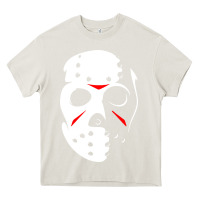 Cream jason hockey mask halloween Heavy Core Tee - baoMotion