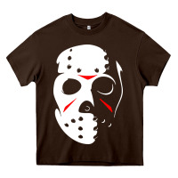 Chocolate Brown jason hockey mask halloween Heavy Core Tee - baoMotion