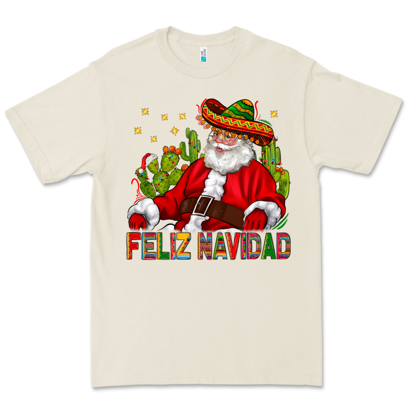 Feliz Navidad Santa With Cactus Premium Tee by BundleAndBundleShop | Teevron