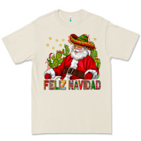 Bone Feliz Navidad Santa With Cactus Premium Tee - BundleAndBundleShop