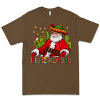 Cacao Feliz Navidad Santa With Cactus Premium Tee - BundleAndBundleShop