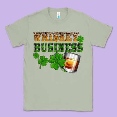 St. Patrick's Day Whiskey Business Classic Tee Designed By Oliviacreatesart