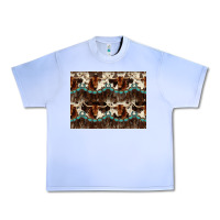 Grape Ice Longhorn Cow Pattern Urban Heavy Tee - CowhideDigitalArt