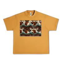 Peanut Butter Longhorn Cow Pattern Urban Heavy Tee - CowhideDigitalArt