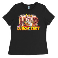 Black One hip lunch lady Easter Day Ladies Tee - LillyAllenDesigns