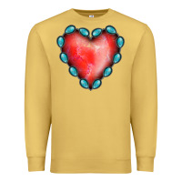 Antique Gold Gemstone Red Heart Premium Sweatshirt - Jasminsmagicworld