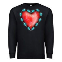 Black Gemstone Red Heart Premium Sweatshirt - Jasminsmagicworld