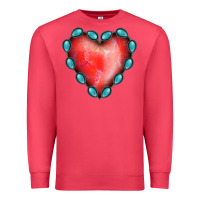 Cardinal Gemstone Red Heart Premium Sweatshirt - Jasminsmagicworld