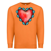 Carrot Gemstone Red Heart Premium Sweatshirt - Jasminsmagicworld