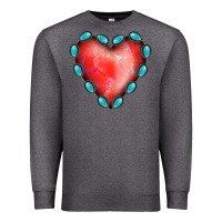 Charcoal Heather Gemstone Red Heart Premium Sweatshirt - Jasminsmagicworld
