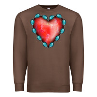 Chestnut Gemstone Red Heart Premium Sweatshirt - Jasminsmagicworld