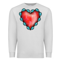 Dove Grey Gemstone Red Heart Premium Sweatshirt - Jasminsmagicworld