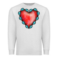 Oatmeal Heather Gemstone Red Heart Premium Sweatshirt - Jasminsmagicworld